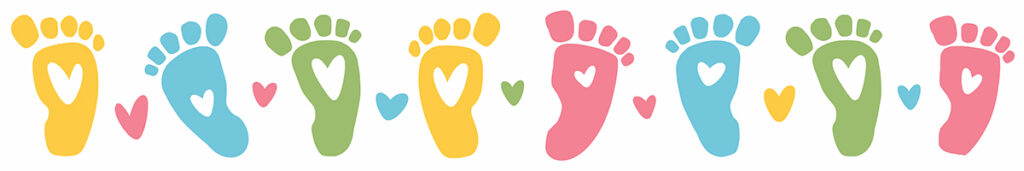 baby steps to success concept Horizontal children's pattern with hand-drawn footprints by Abundzu Courtesy of Adobe Stock