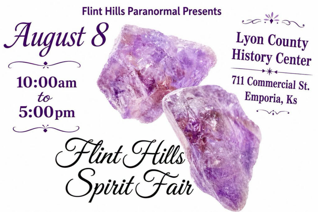promotional banner Flint Hills Paranormal Emporia KS August 2 2026