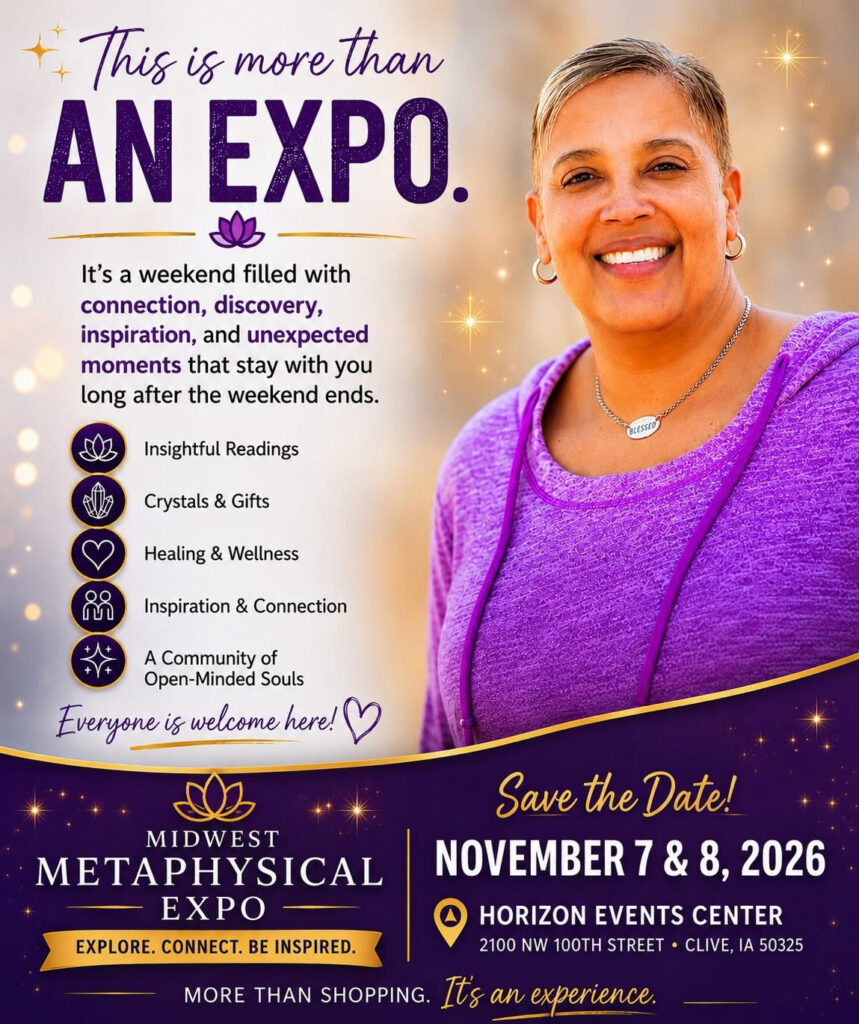Midwest Metaphysical Expo Clive, IA, November 7 8 2026